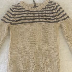 LOFT beige and navy sweater